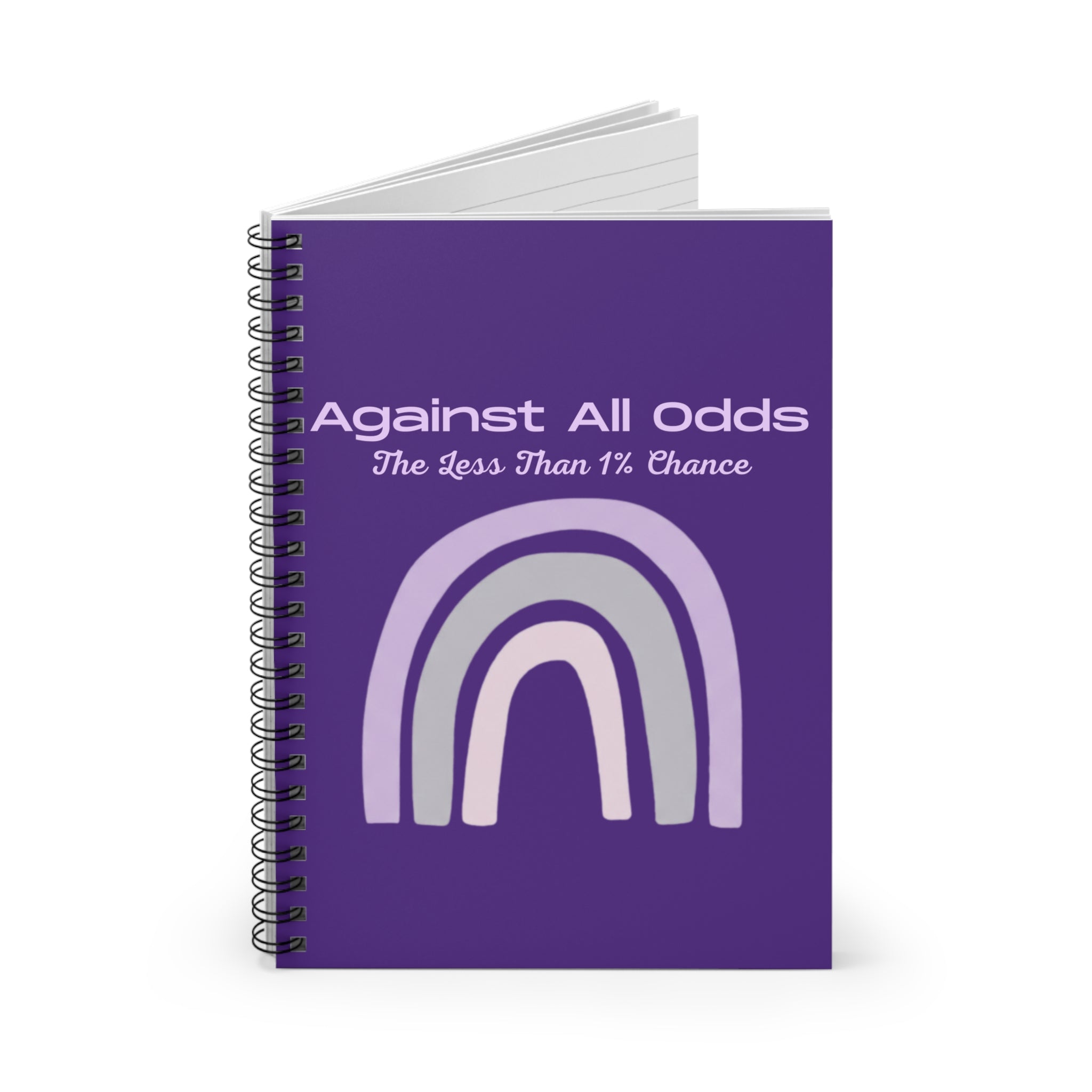 Against All Odds rainbow notebook | Spiral Ruled Notebook