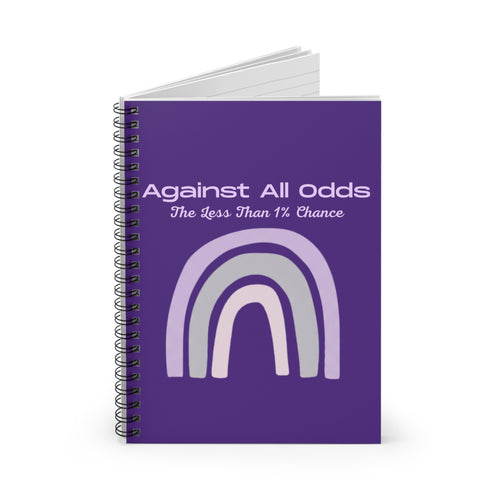 Against All Odds rainbow notebook | Spiral Ruled Notebook