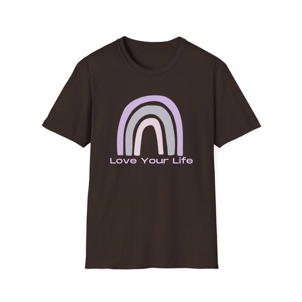 Love Your Life Rainbow T-Shirt — Pastel Inspirational Tee