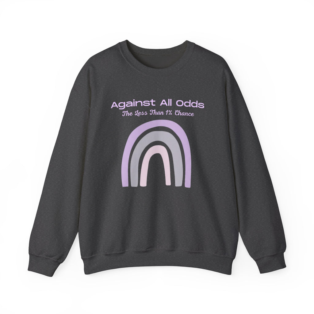 Crewneck Sweatshirt — Pastel Rainbow “Against All Odds” Inspirational Pullover