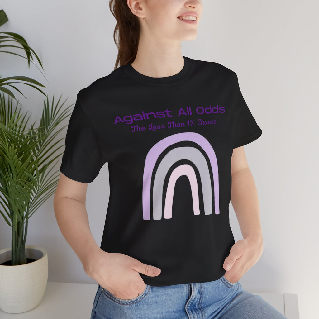 Against All Odds Rainbow Tee – Inspirational Pastel Graphic Shirt