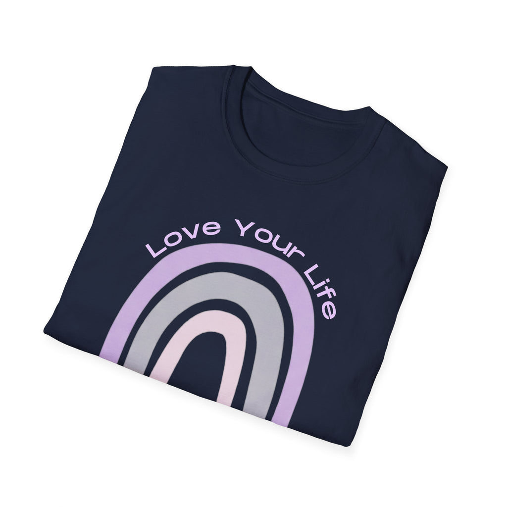 Love Your Life Rainbow T-Shirt — Pastel Retro Positive Tee