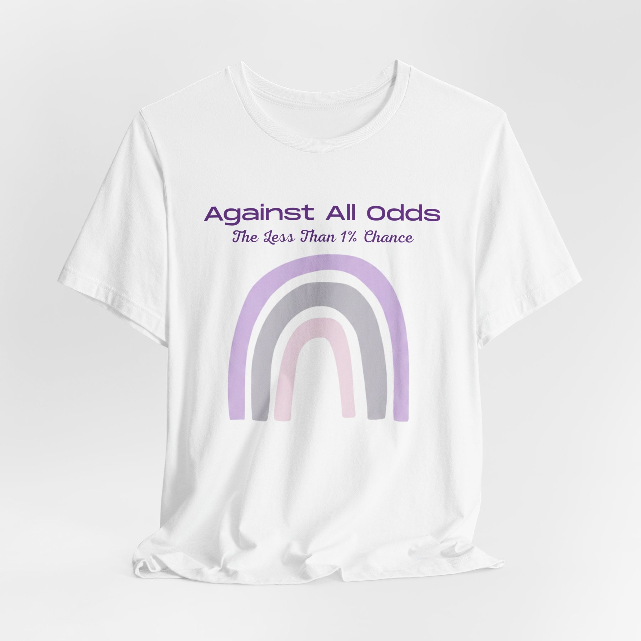 Against All Odds Rainbow Tee – Inspirational Pastel Graphic Shirt