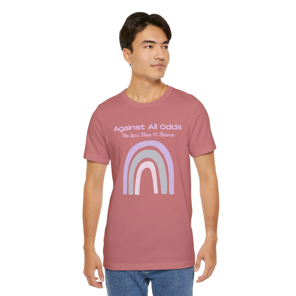 Against All Odds Rainbow Tee — Pastel Inspirational Graphic T-Shirt