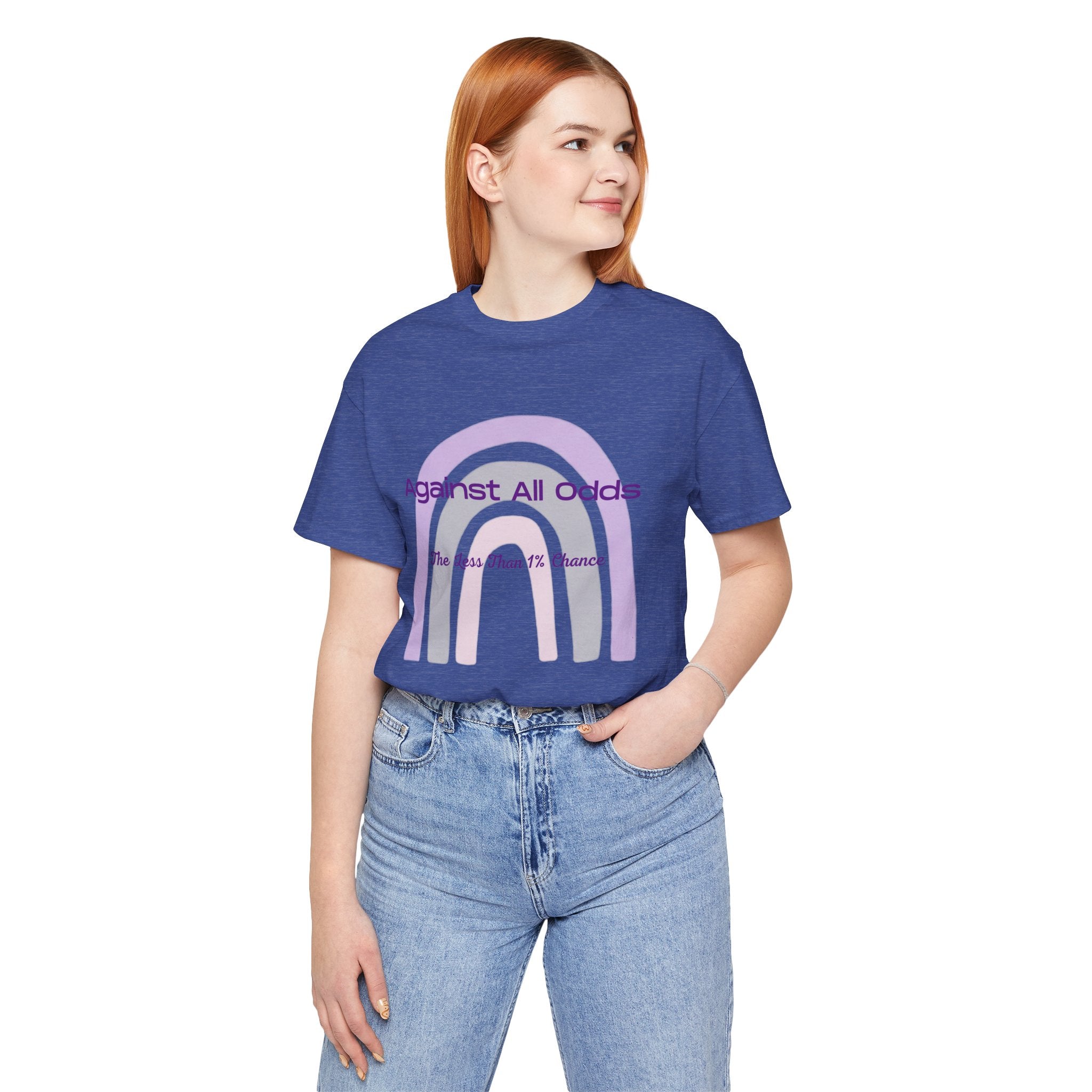 T-Shirt — "Against All Odds" Lavender Rainbow Inspirational Tee