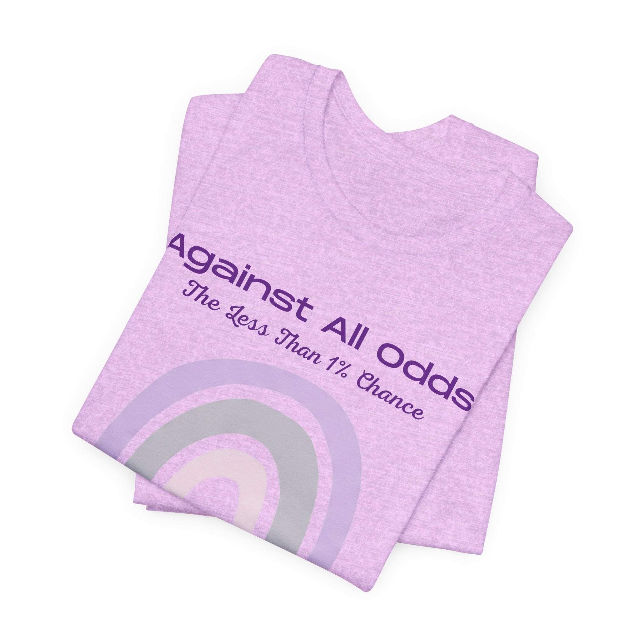 Against All Odds Rainbow Tee – Inspirational Pastel Graphic Shirt