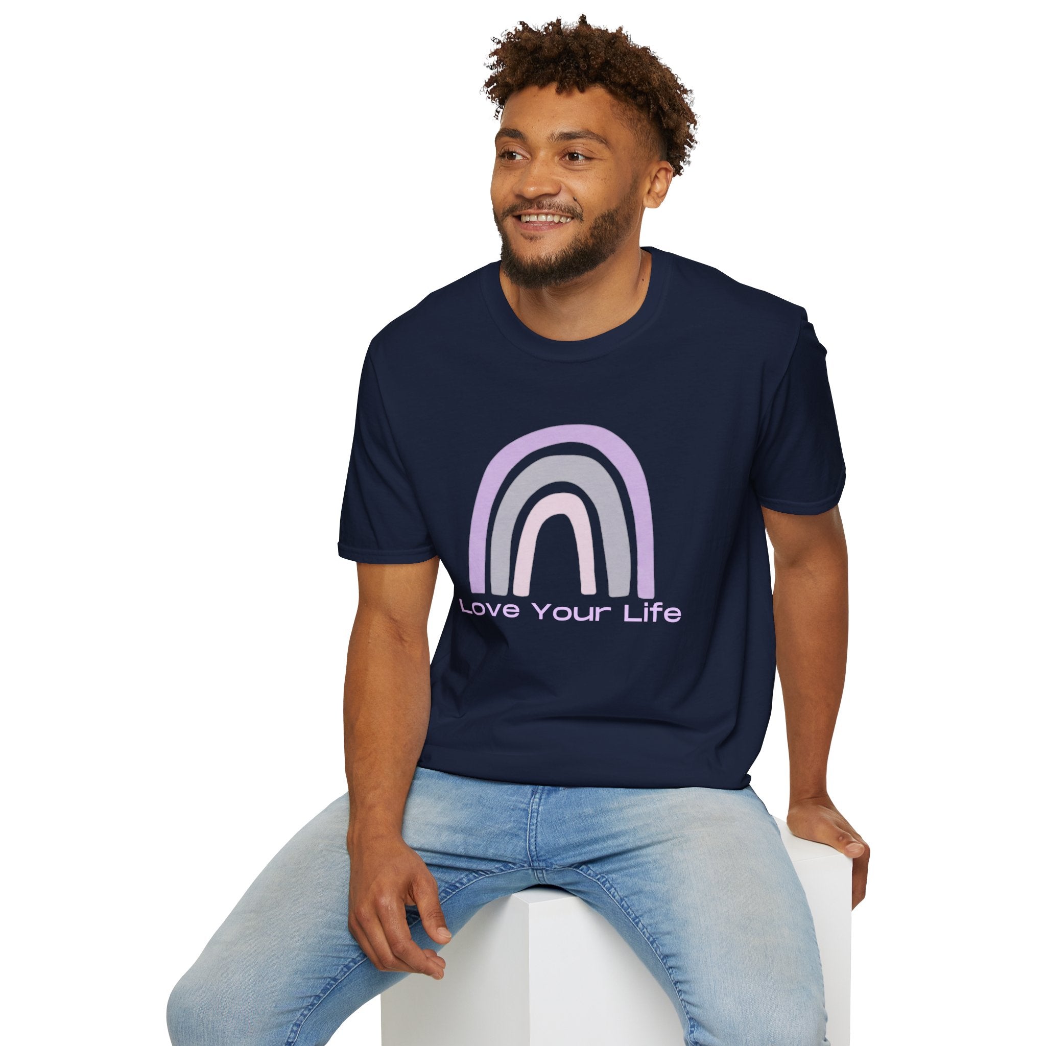 Love Your Life Rainbow T-Shirt — Pastel Inspirational Tee