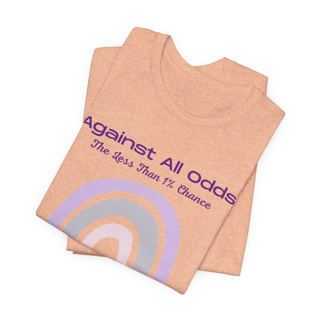 Against All Odds Rainbow Tee – Inspirational Pastel Graphic Shirt