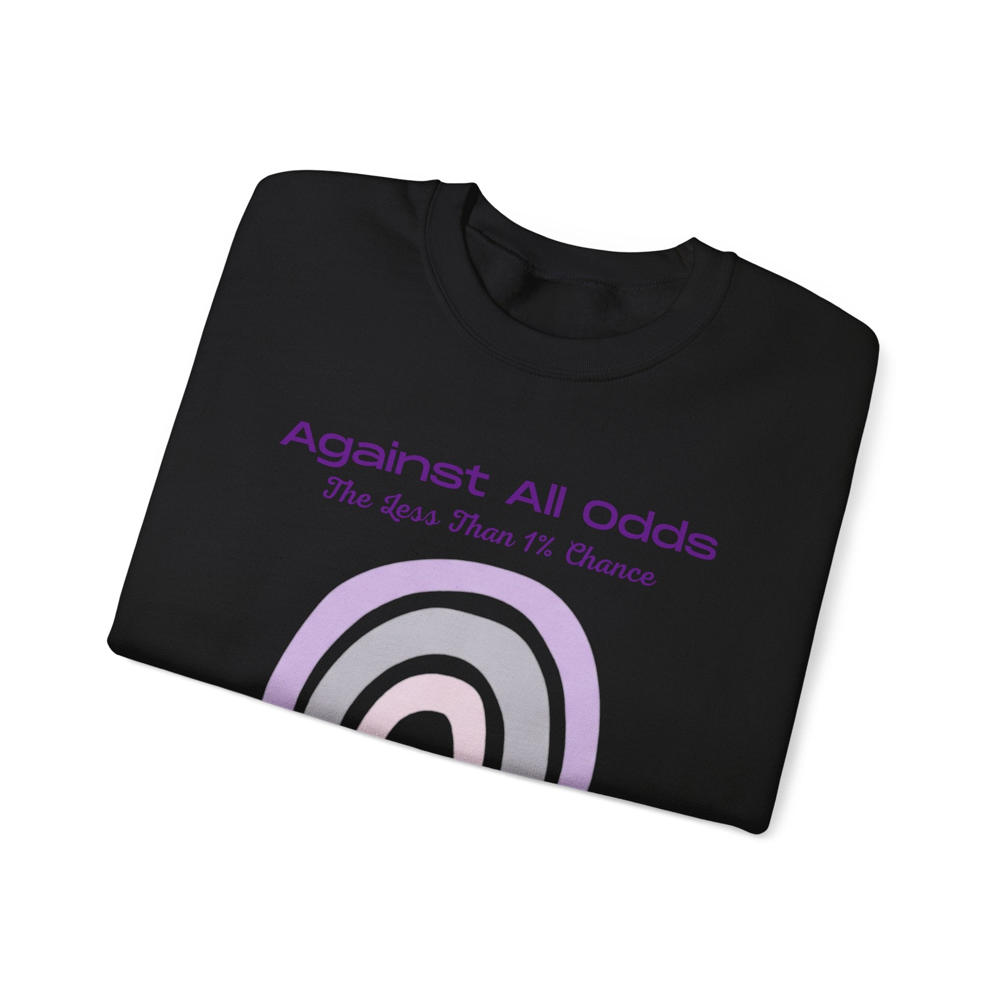 Crewneck Sweatshirt — "Against All Odds" Pastel Rainbow Inspirational Pullover