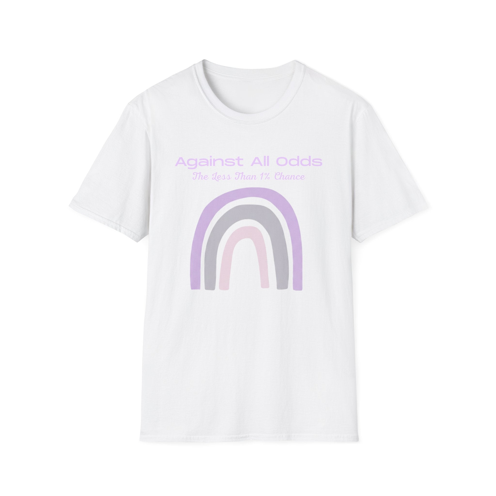 Against All Odds Rainbow T-Shirt — Pastel Inspirational Tee