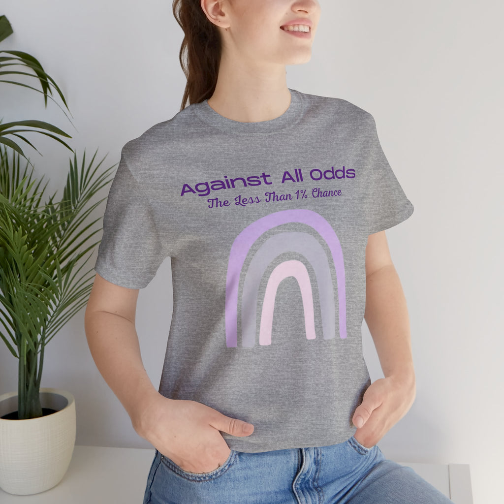 Against All Odds Rainbow Tee – Inspirational Pastel Graphic Shirt