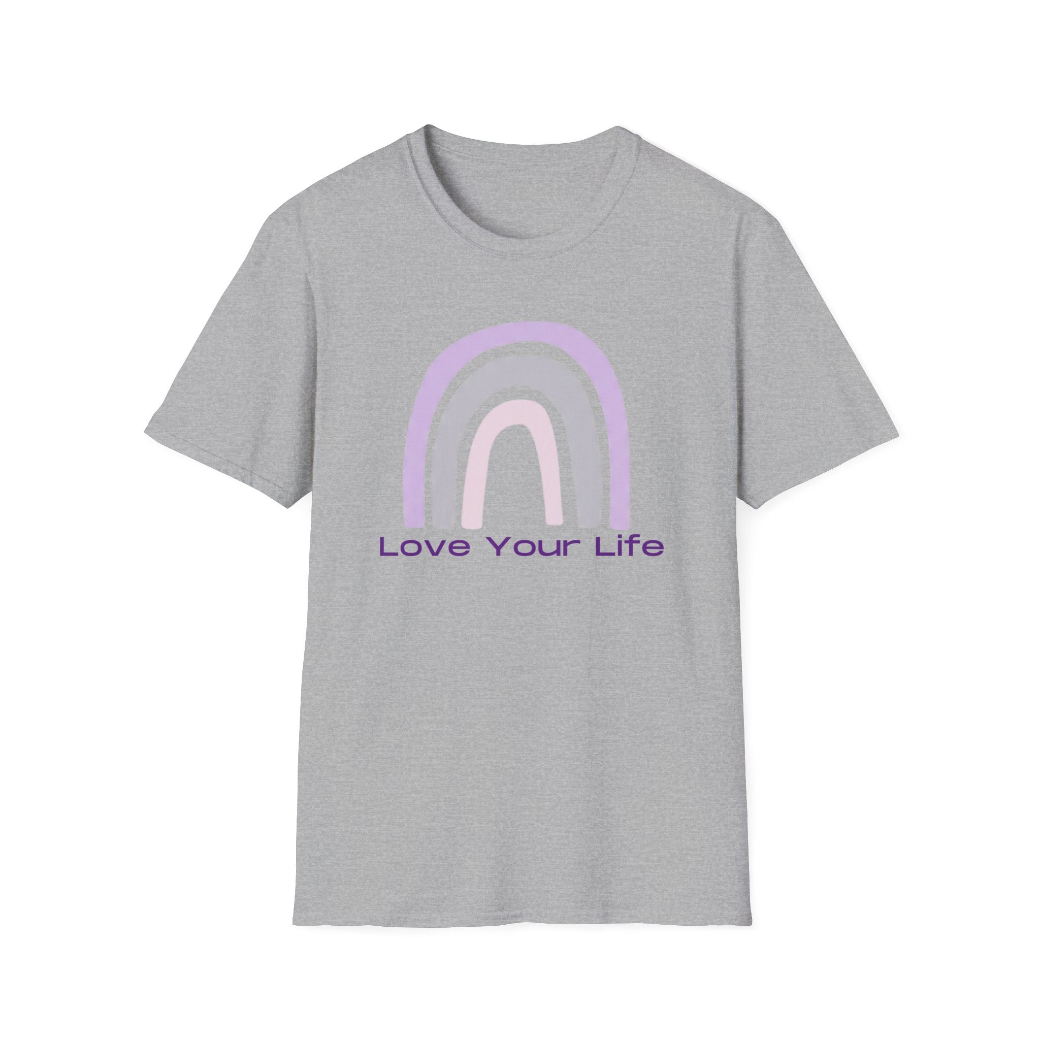 Love Your Life Rainbow T-Shirt — Pastel Positive Affirmation Tee