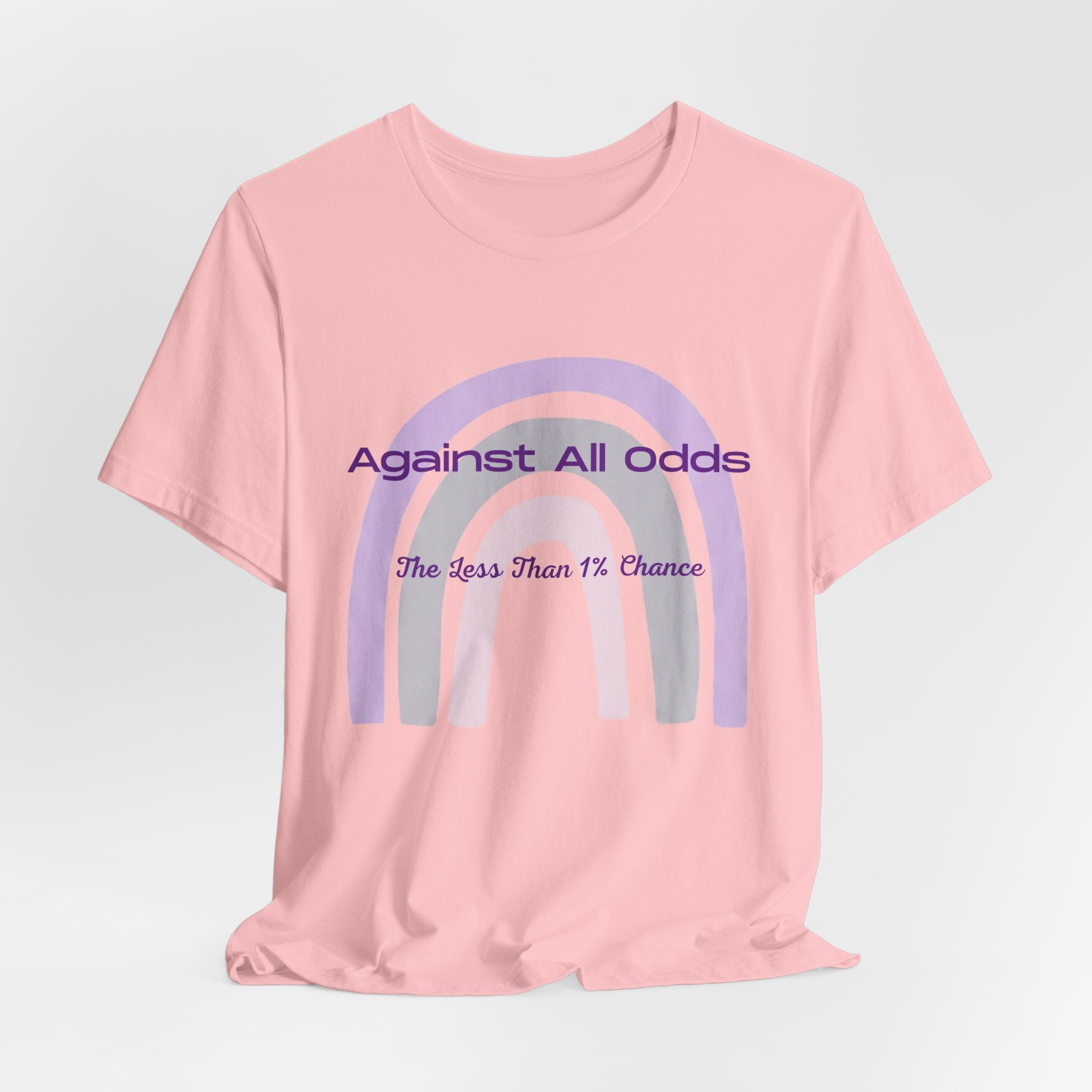 T-Shirt — "Against All Odds" Lavender Rainbow Inspirational Tee