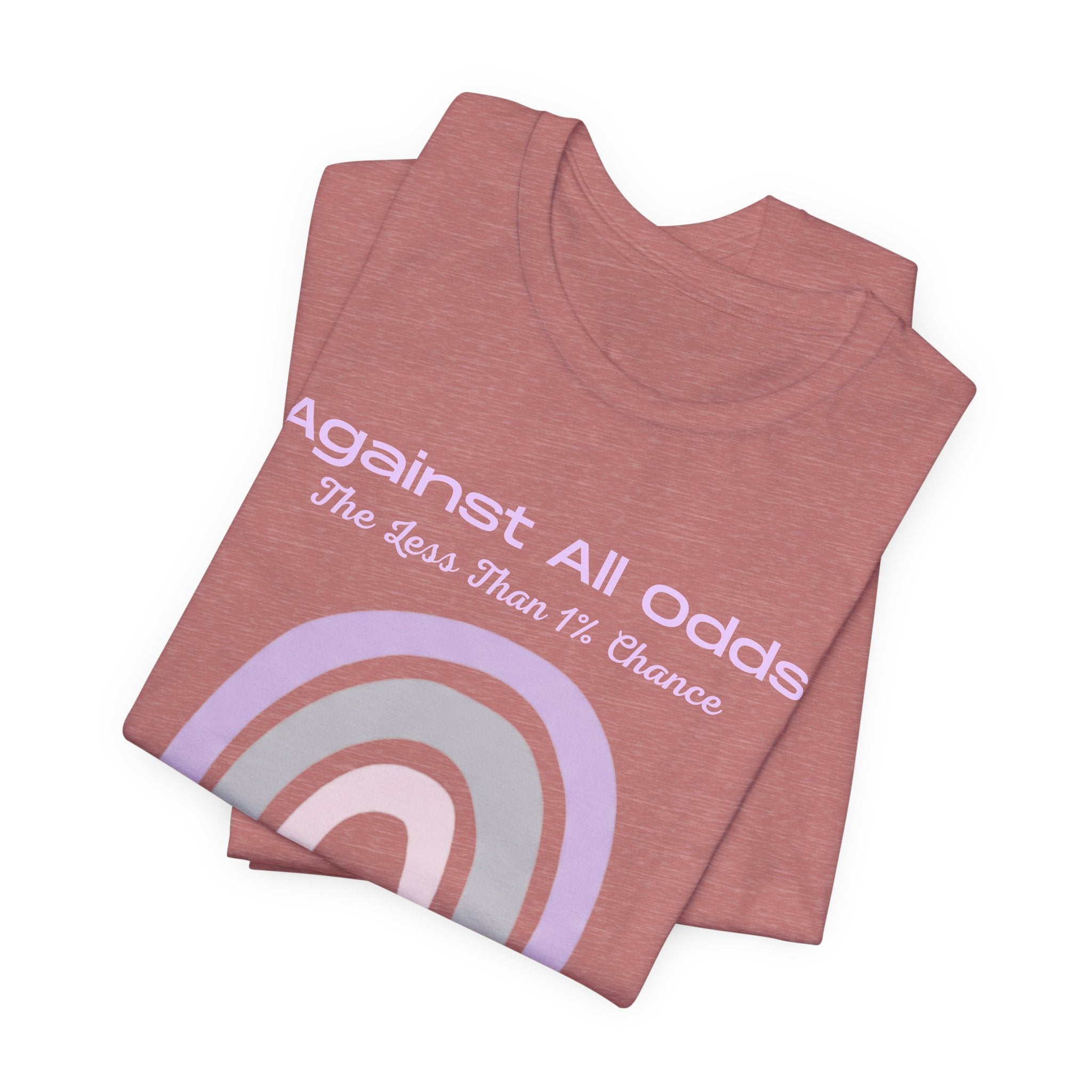 Against All Odds Rainbow Tee — Pastel Inspirational Graphic T-Shirt