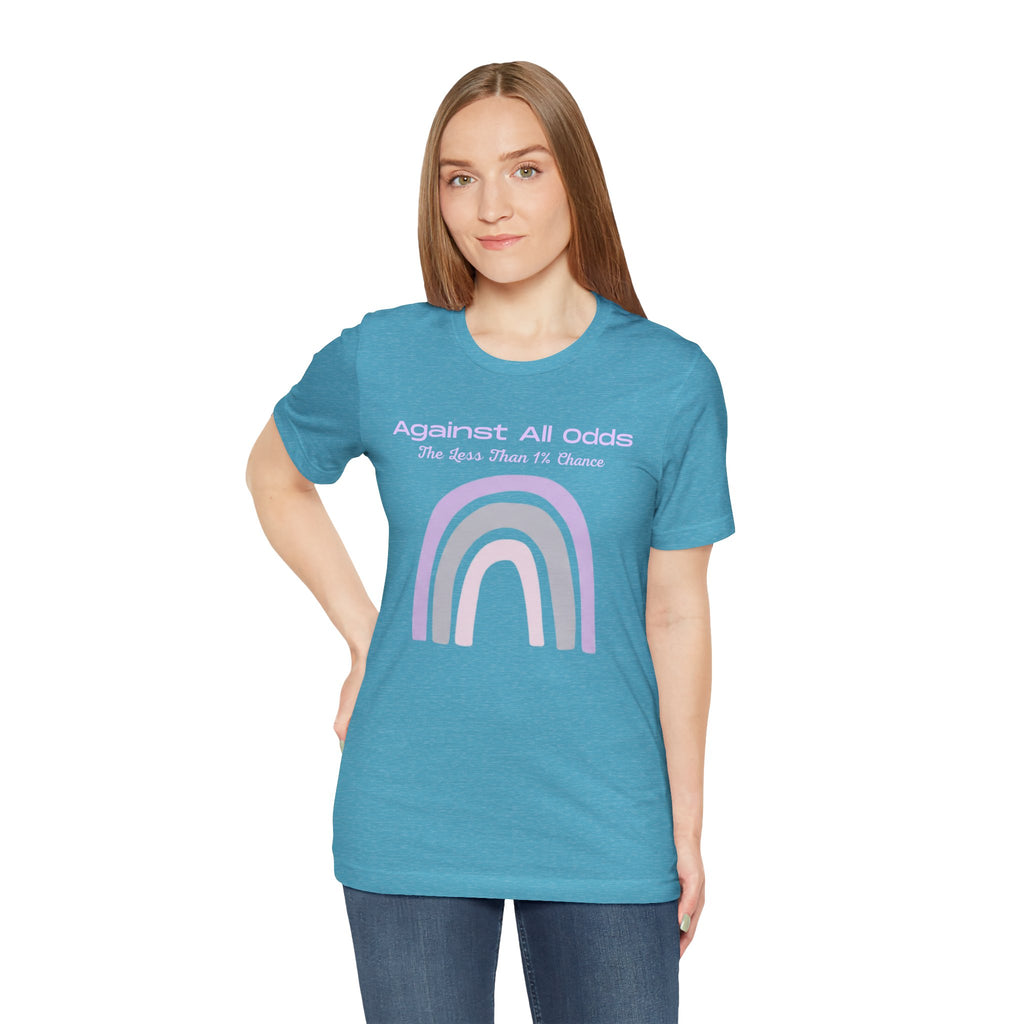Against All Odds Rainbow Tee — Pastel Inspirational Graphic T-Shirt
