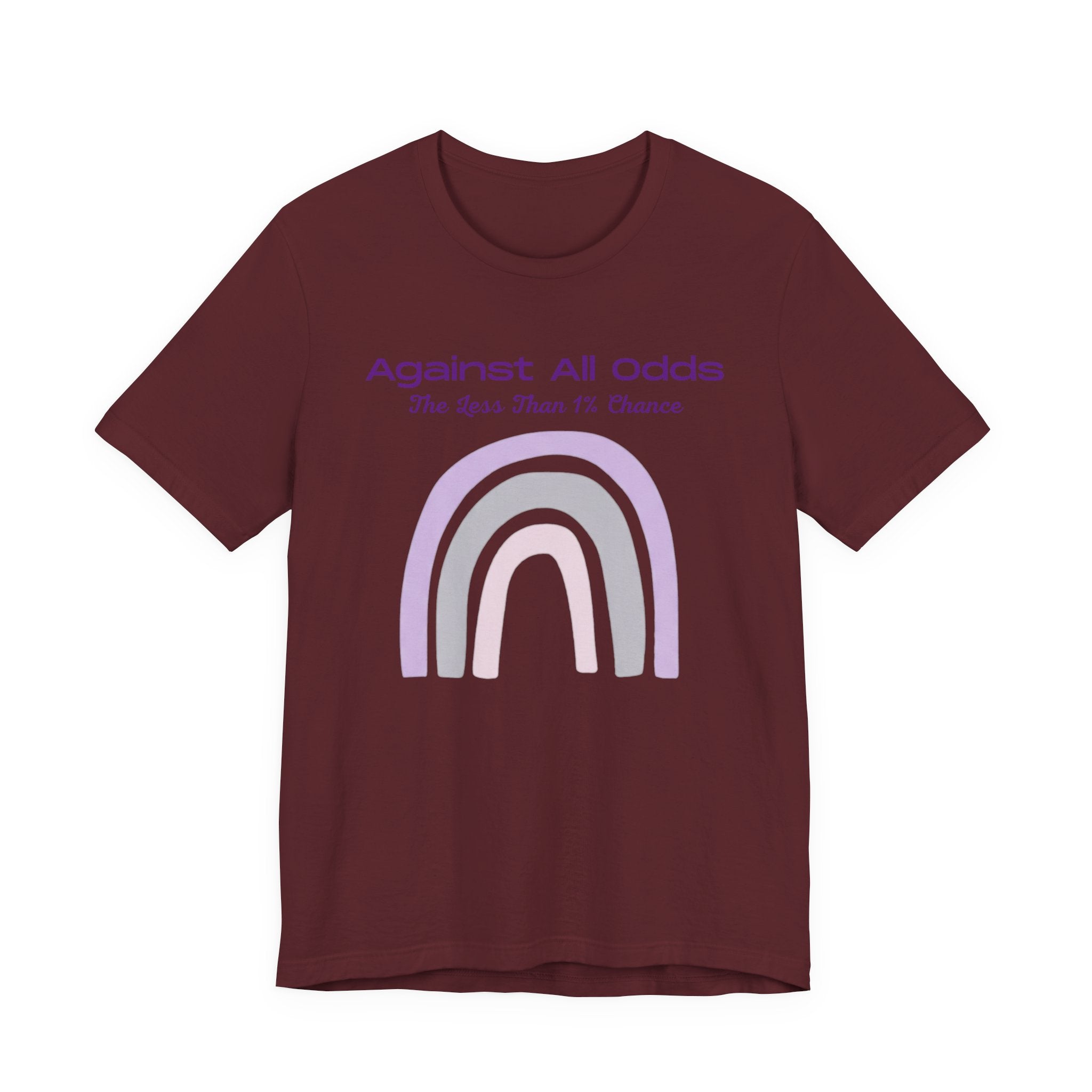 Against All Odds Rainbow Tee – Inspirational Pastel Graphic Shirt