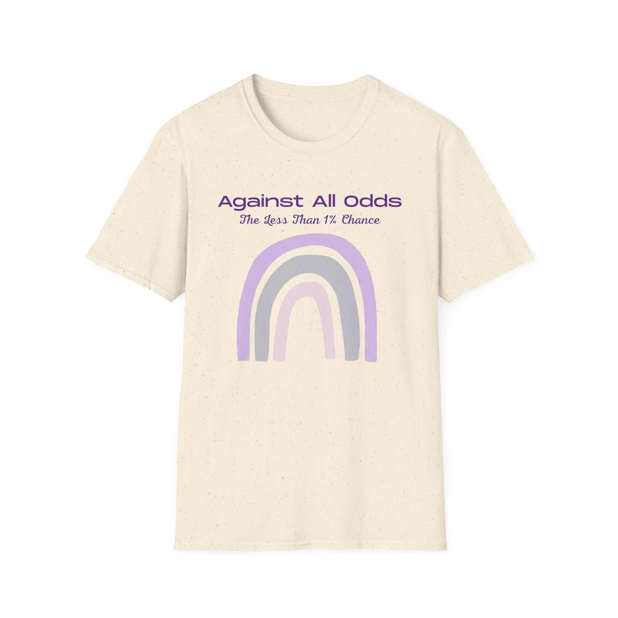 Against All Odds Rainbow T-Shirt – Inspirational 'The Less Than 1% Chance' Design