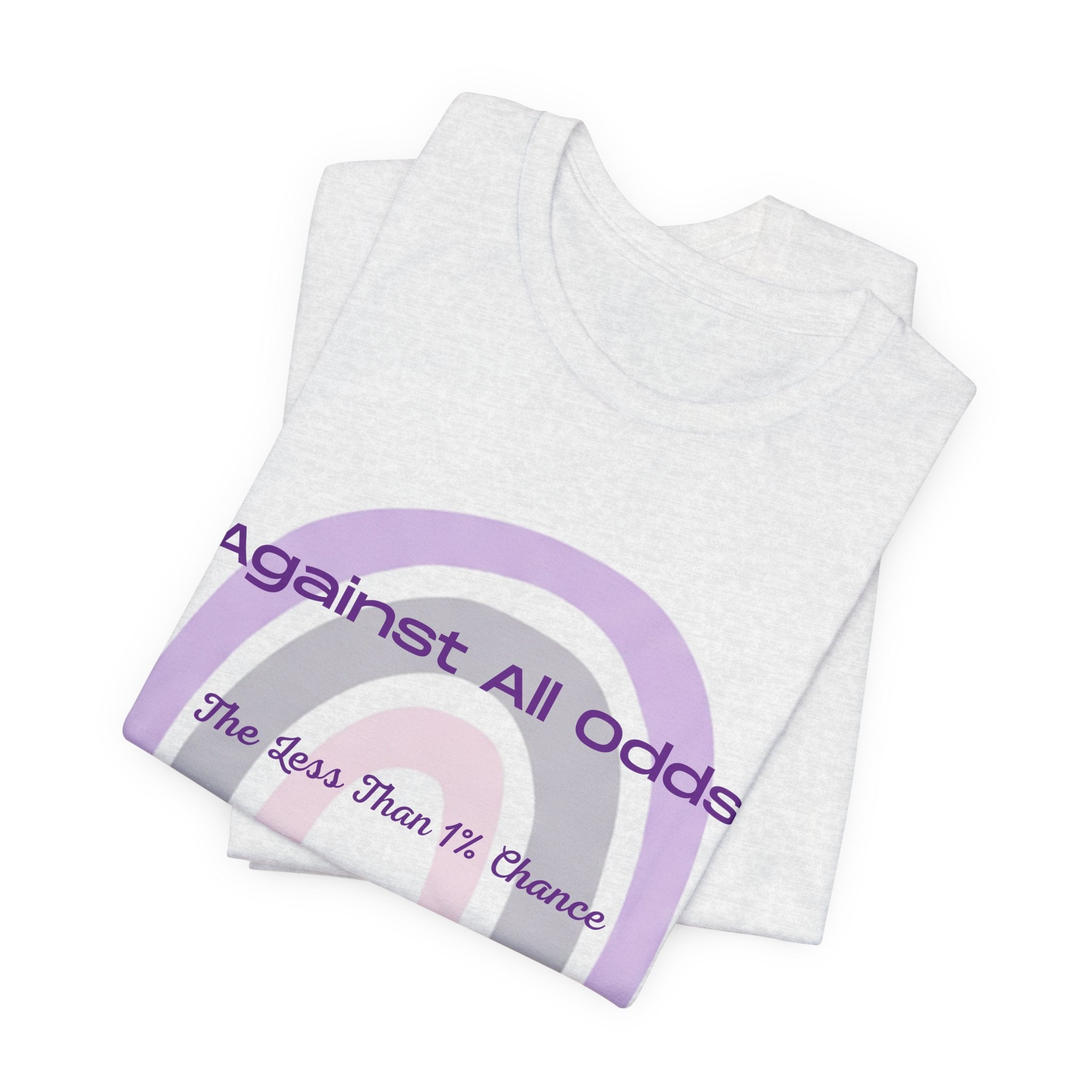 T-Shirt — "Against All Odds" Lavender Rainbow Inspirational Tee