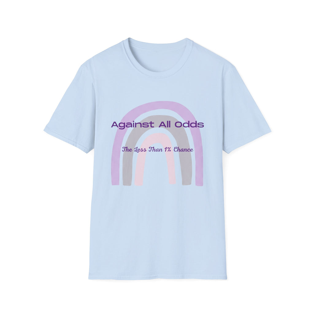 Against All Odds Rainbow T-Shirt — 'The Less Than 1% Chance' Inspirational Tee
