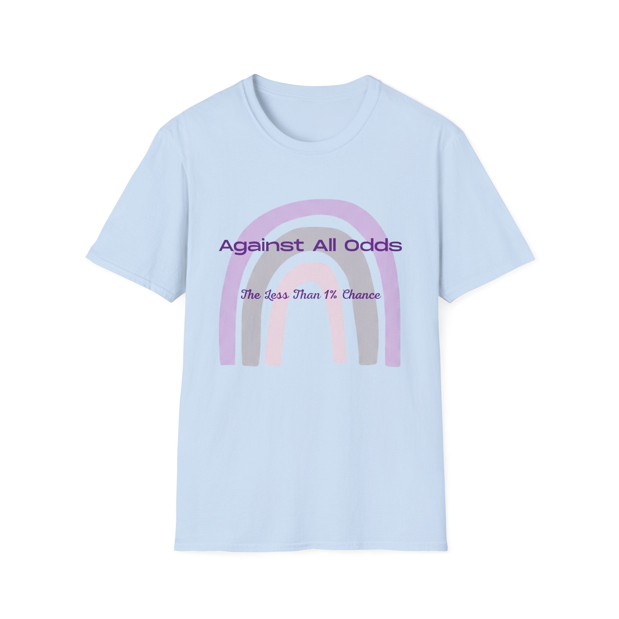 Against All Odds Rainbow T-Shirt — 'The Less Than 1% Chance' Inspirational Tee