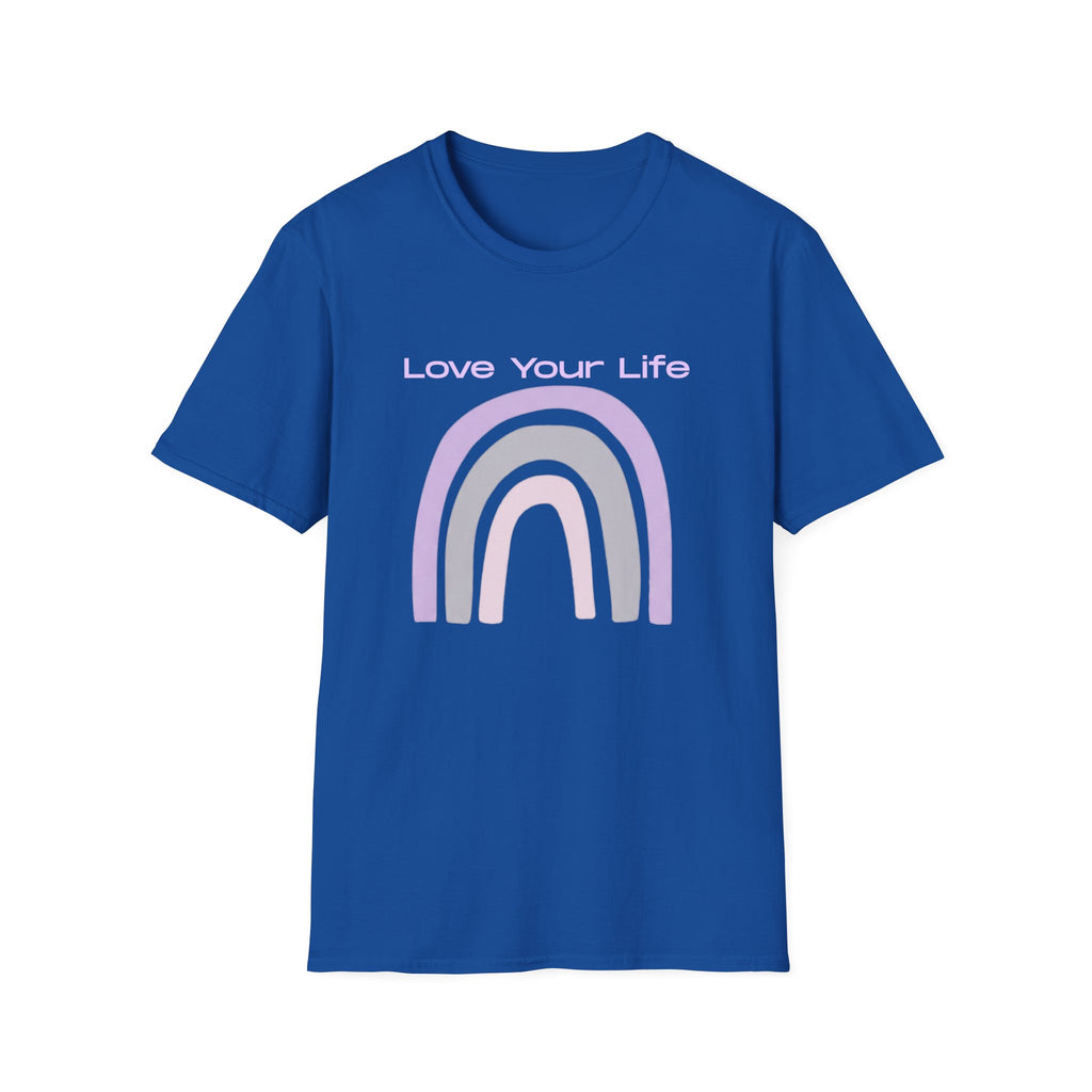 Love Your Life Rainbow T-Shirt — Pastel Positive Message Tee