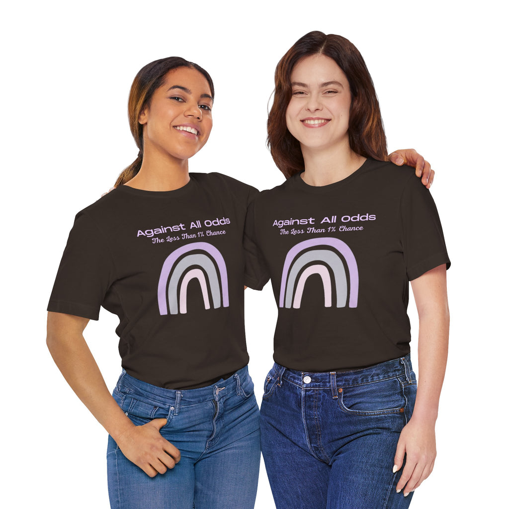 Against All Odds Rainbow Tee — Pastel Inspirational Graphic T-Shirt