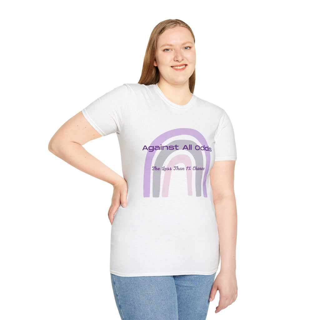 Against All Odds Rainbow T-Shirt — 'The Less Than 1% Chance' Inspirational Tee