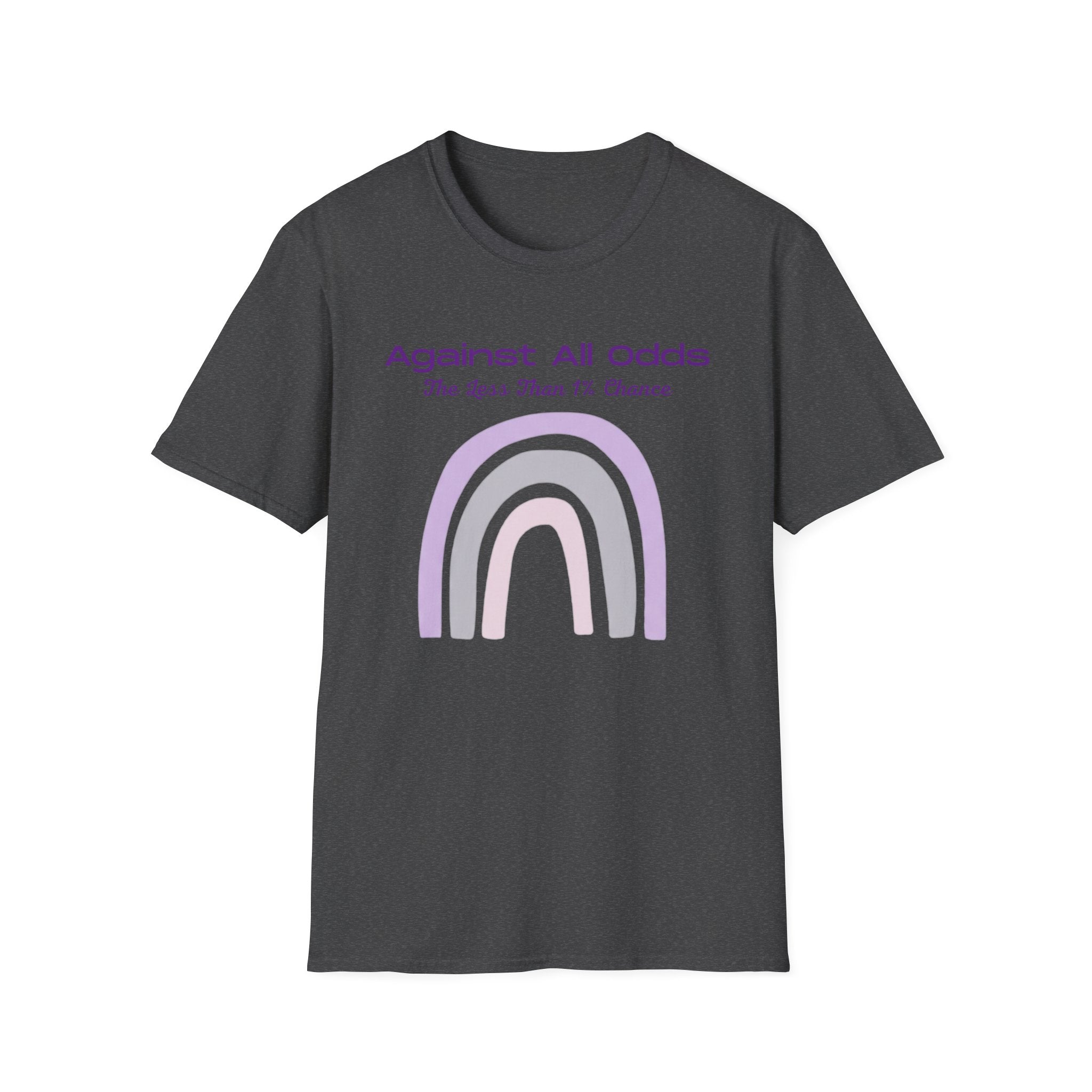 Against All Odds Rainbow T-Shirt – Inspirational 'The Less Than 1% Chance' Design