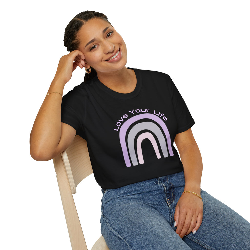 Love Your Life Rainbow T-Shirt — Pastel Retro Positive Tee