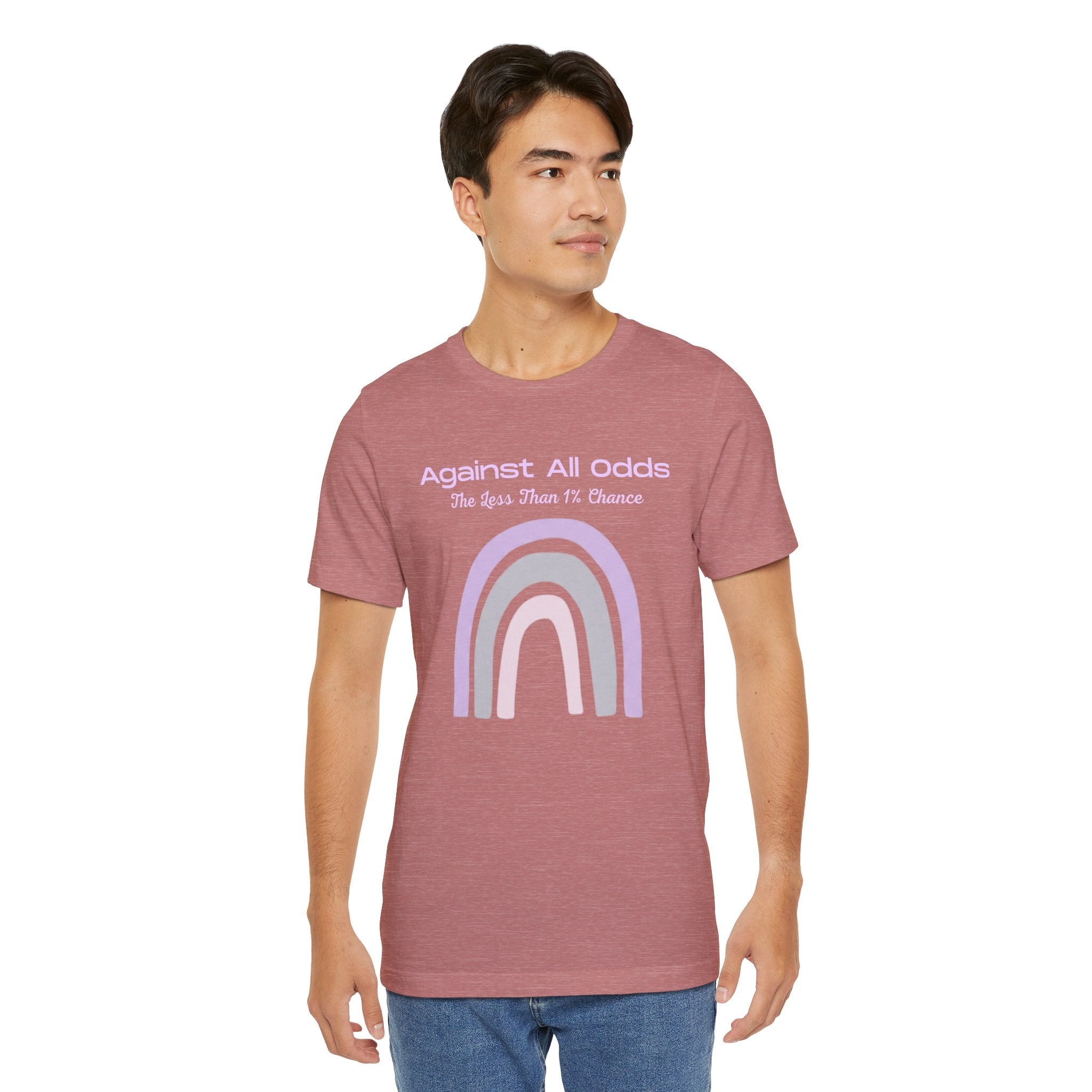 Against All Odds Rainbow Tee — Pastel Inspirational Graphic T-Shirt