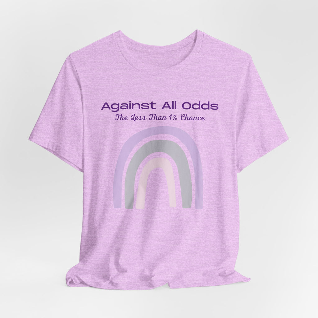 Against All Odds Rainbow Tee – Inspirational Pastel Graphic Shirt