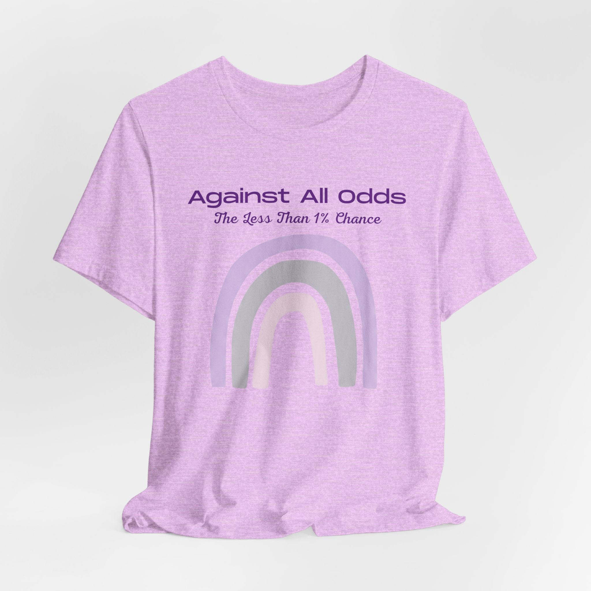 Against All Odds Rainbow Tee – Inspirational Pastel Graphic Shirt