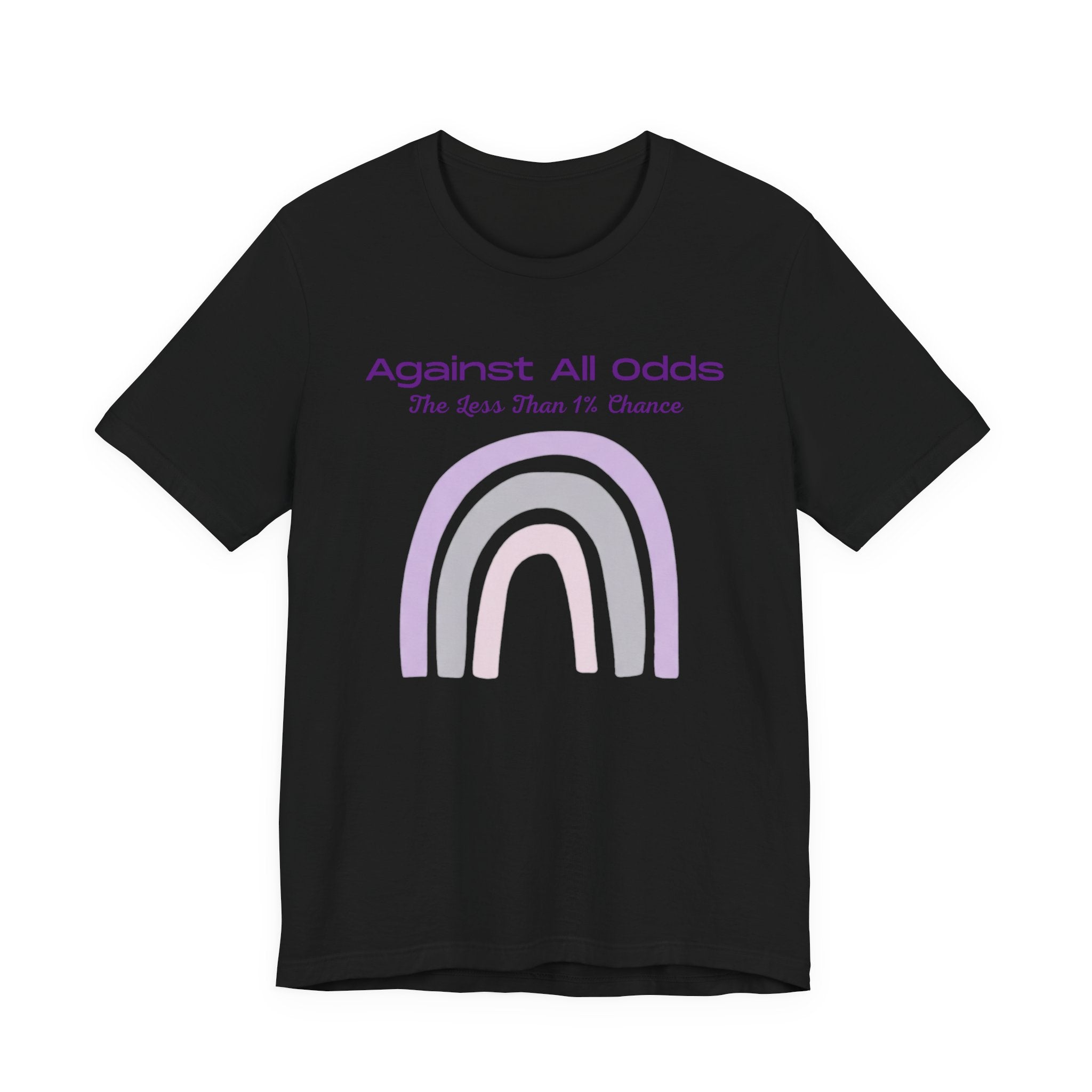 Against All Odds Rainbow Tee – Inspirational Pastel Graphic Shirt