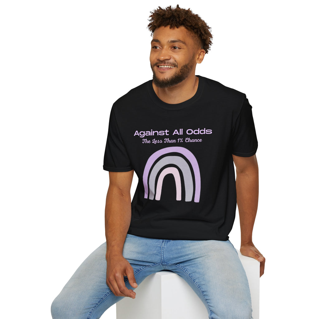 Against All Odds Rainbow T-Shirt — Pastel Inspirational Tee