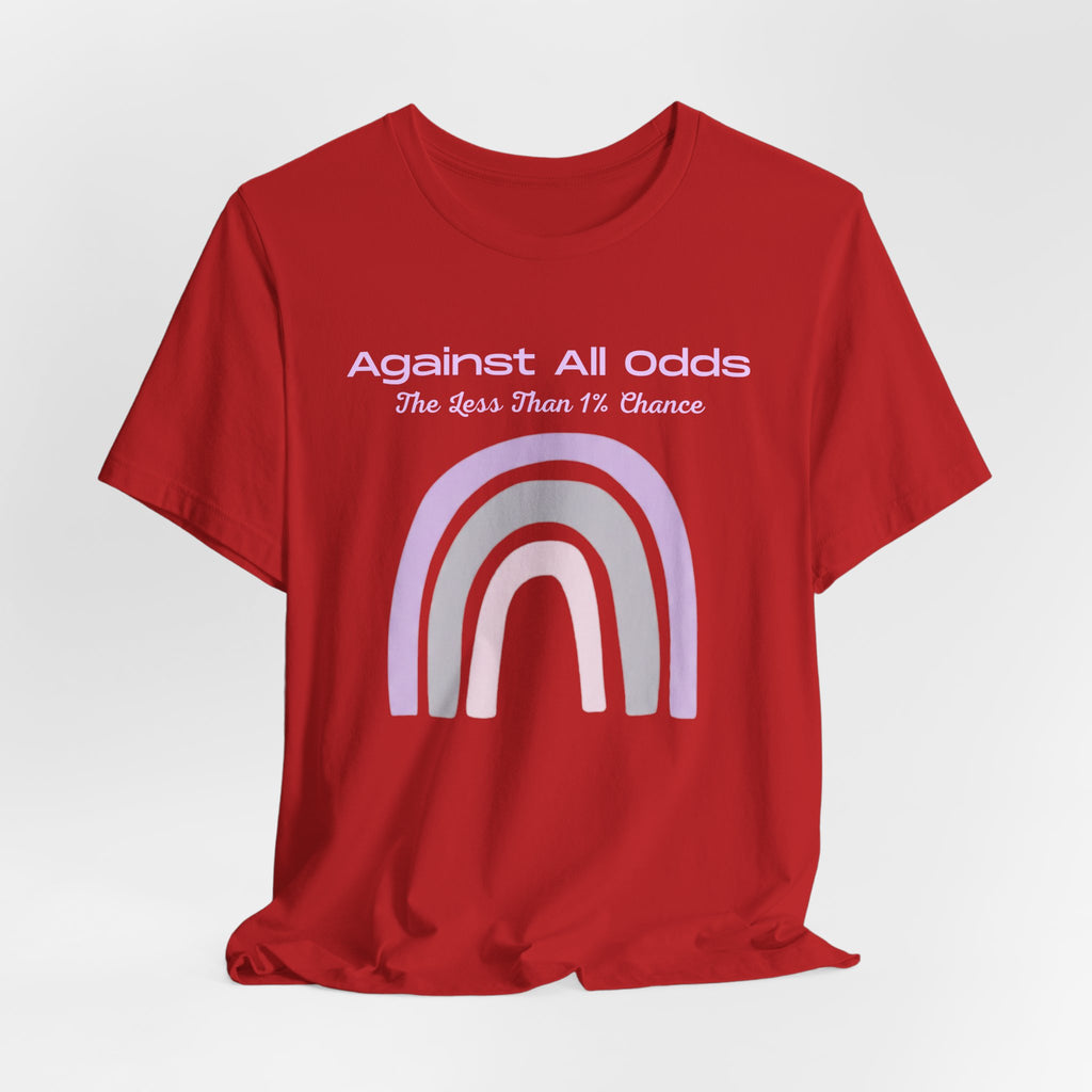 Against All Odds Rainbow Tee — Pastel Inspirational Graphic T-Shirt