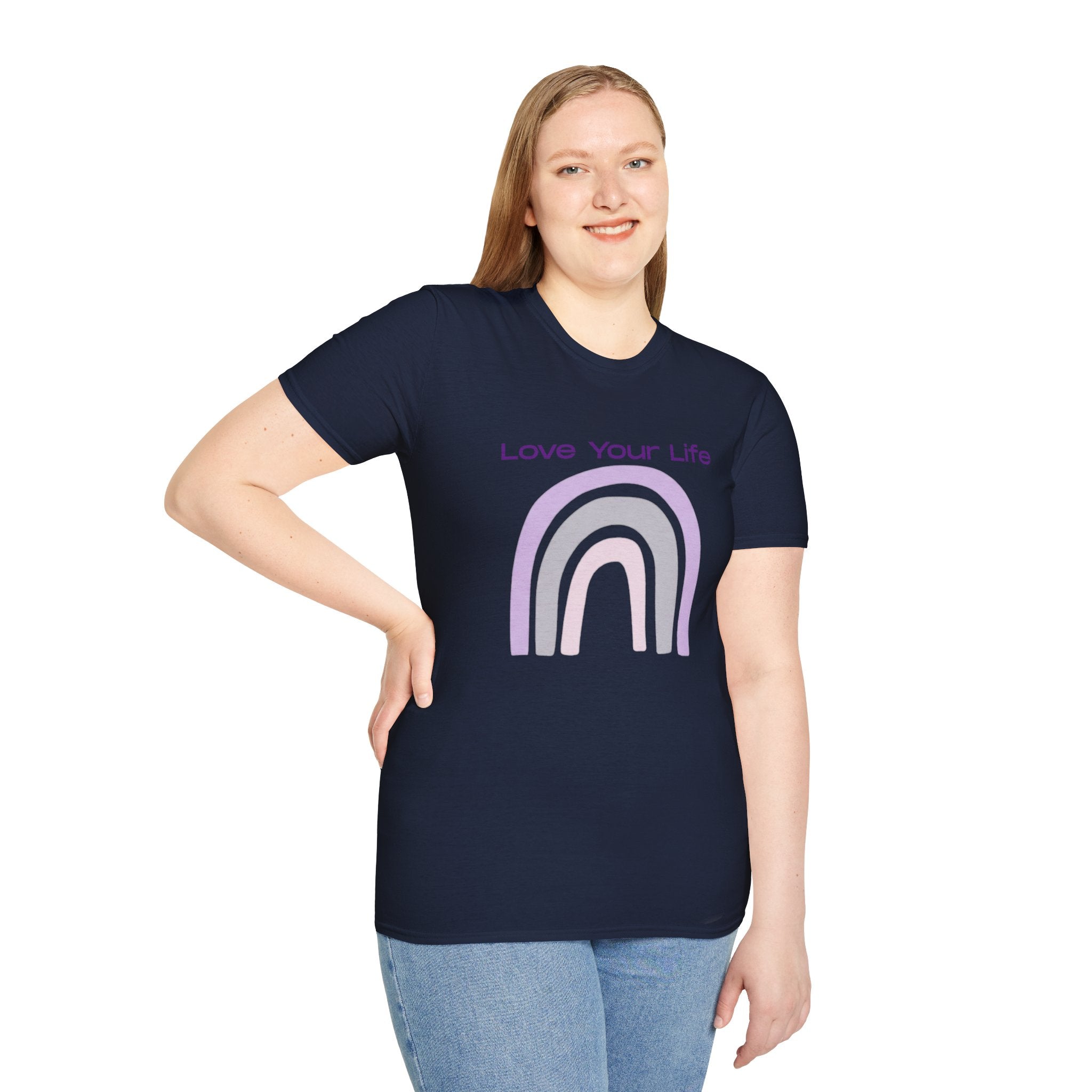 Love Your Life Rainbow T-Shirt — Soft Pastel Everyday Tee