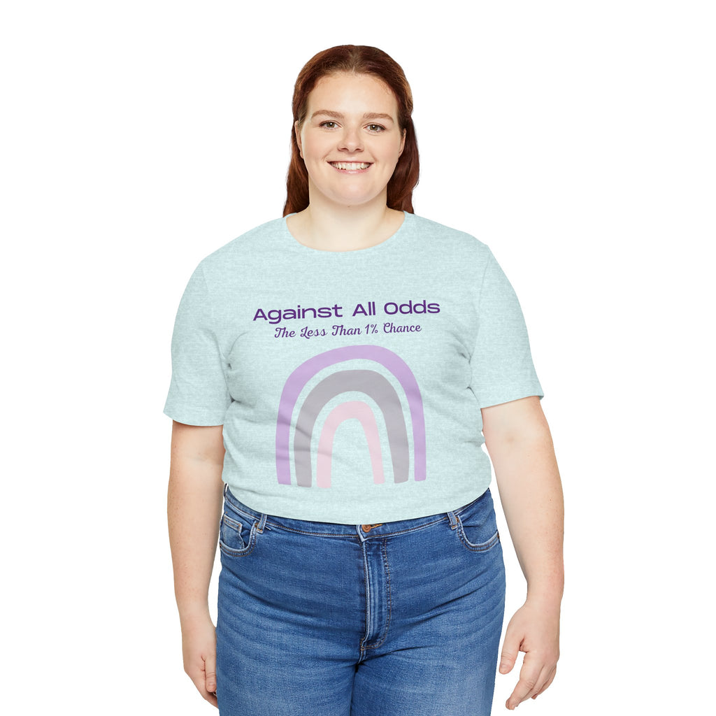 Against All Odds Rainbow Tee – Inspirational Pastel Graphic Shirt