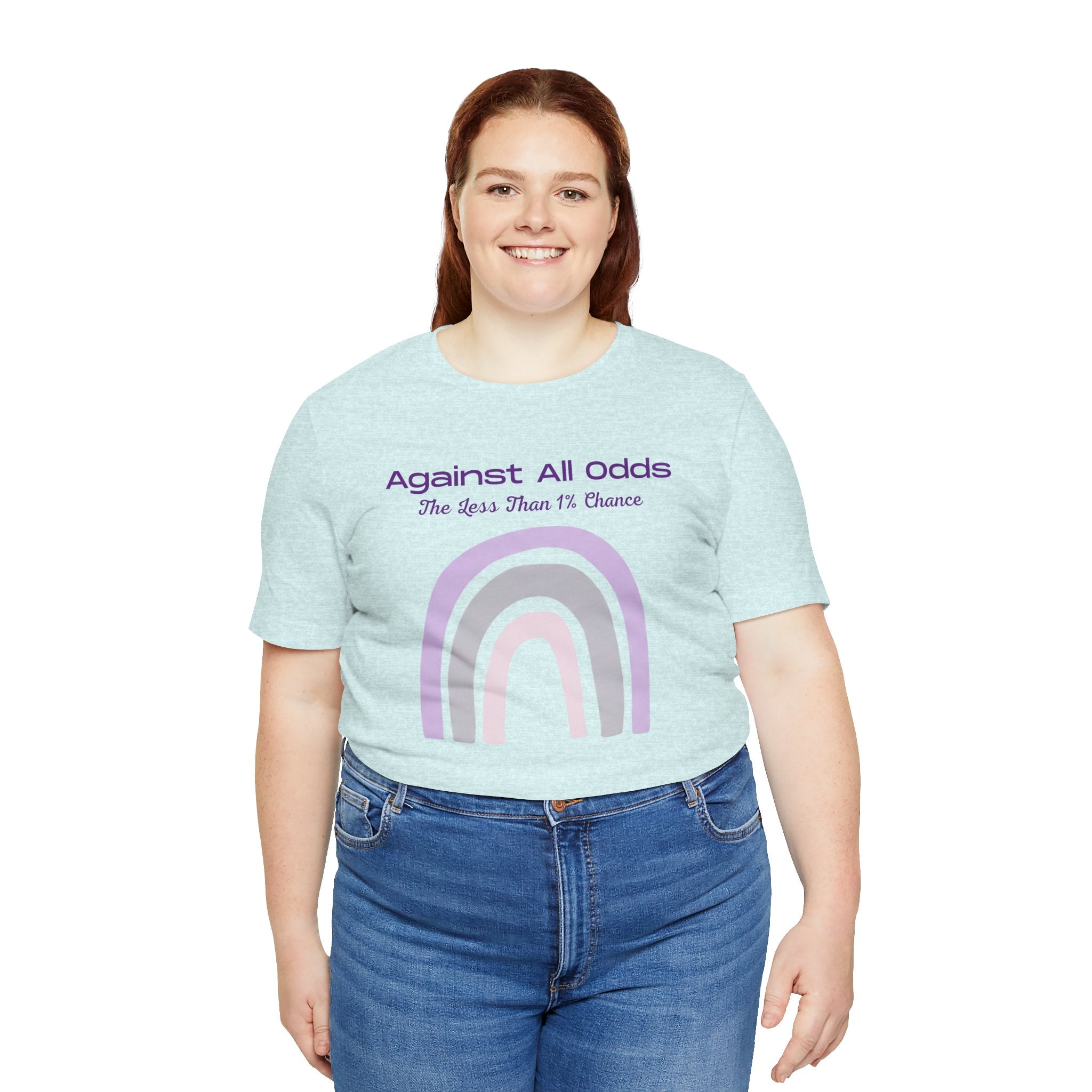 Against All Odds Rainbow Tee – Inspirational Pastel Graphic Shirt