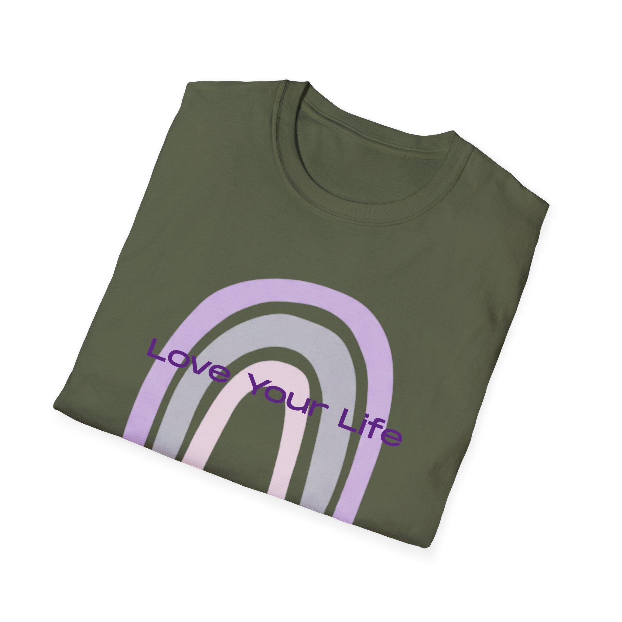 Love Your Life Rainbow T-Shirt — Pastel Retro Positive Tee