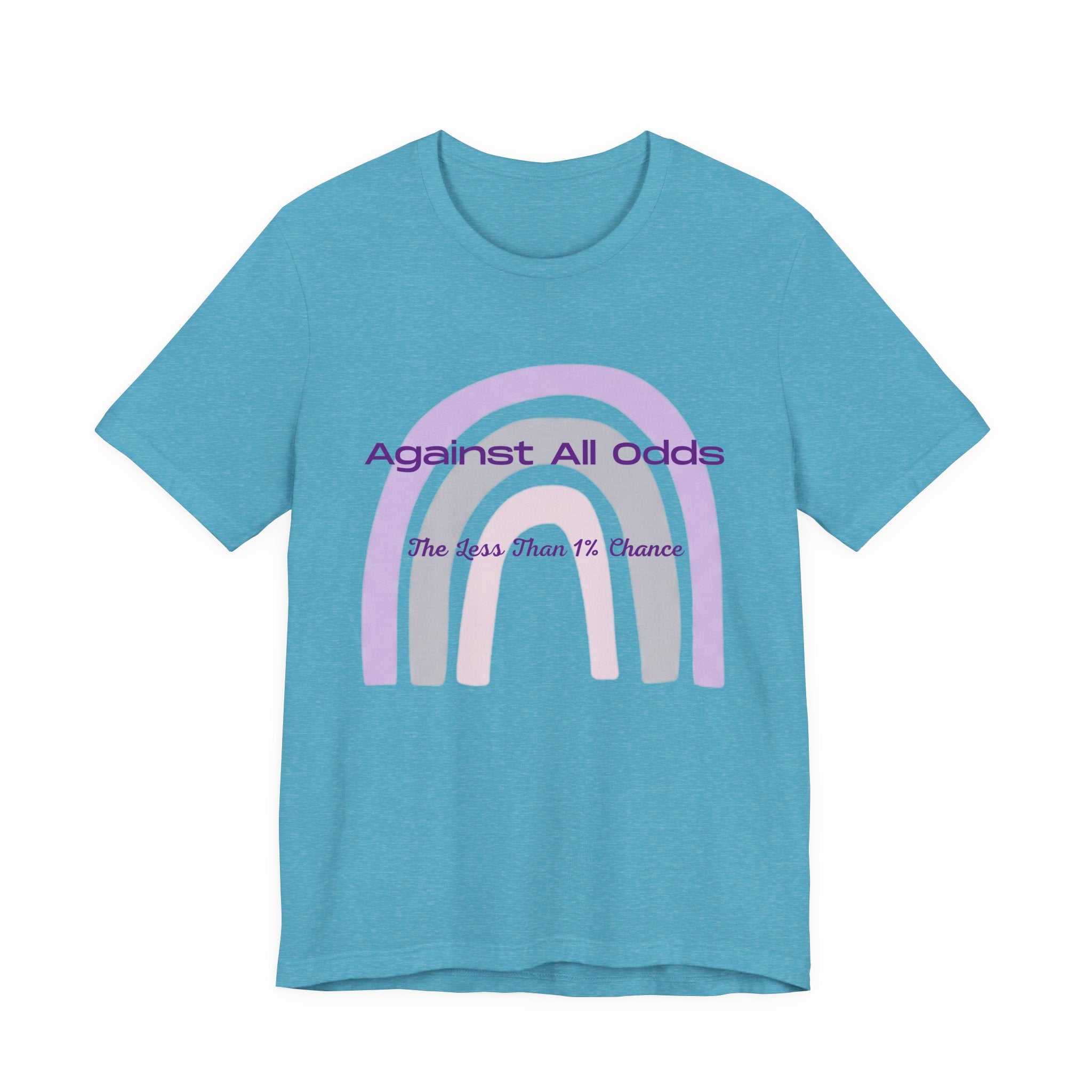 T-Shirt — "Against All Odds" Lavender Rainbow Inspirational Tee