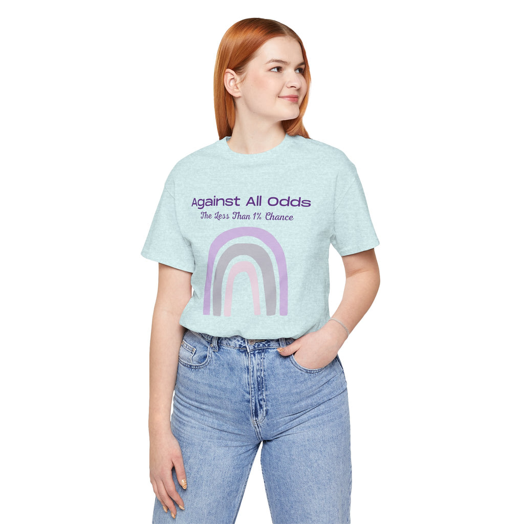 Against All Odds Rainbow Tee – Inspirational Pastel Graphic Shirt