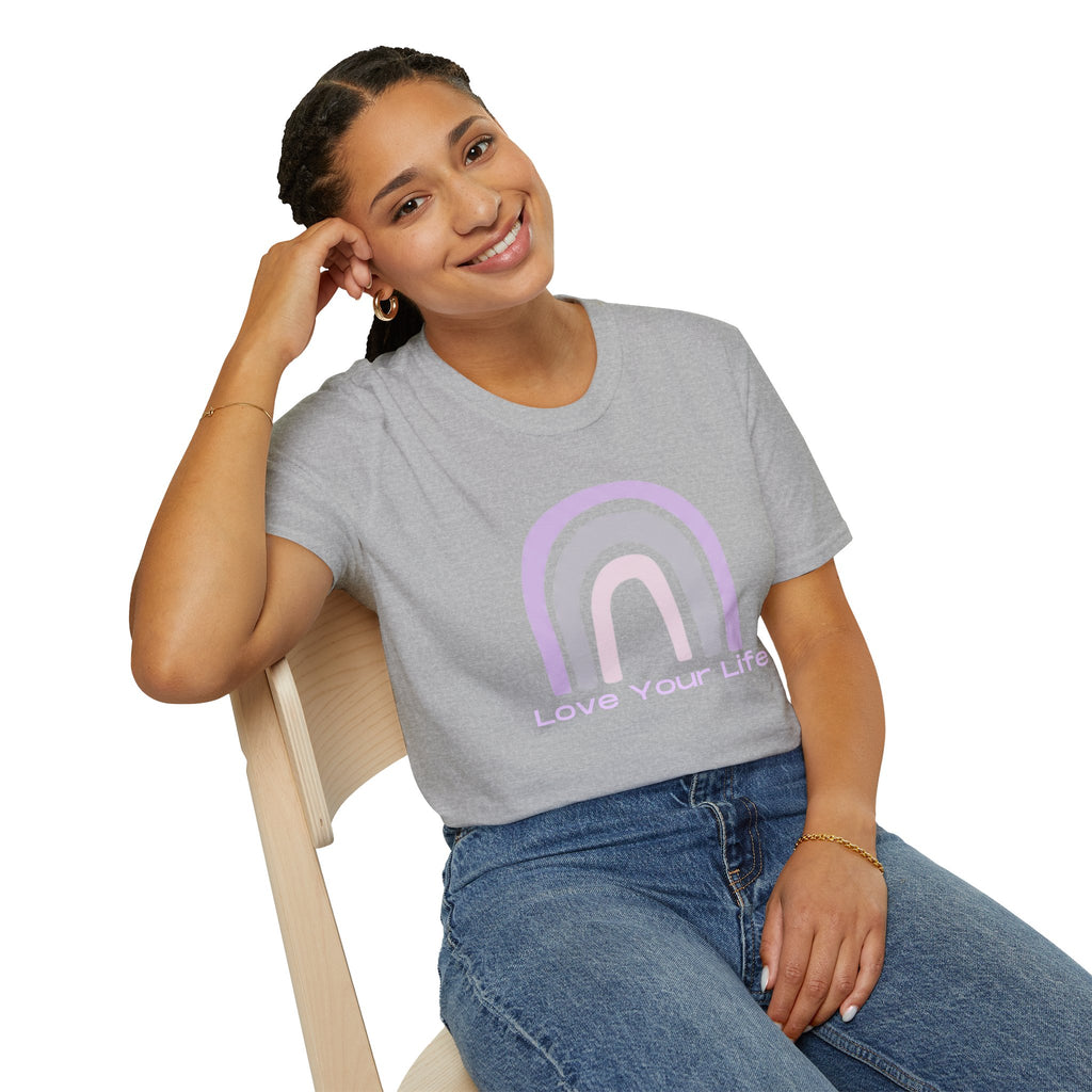 Love Your Life Rainbow T-Shirt — Pastel Inspirational Tee