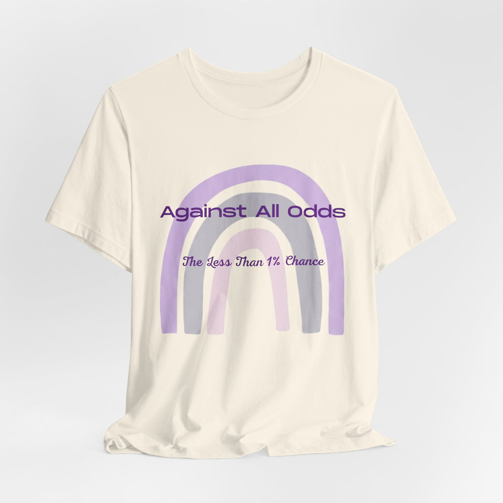 T-Shirt — "Against All Odds" Lavender Rainbow Inspirational Tee