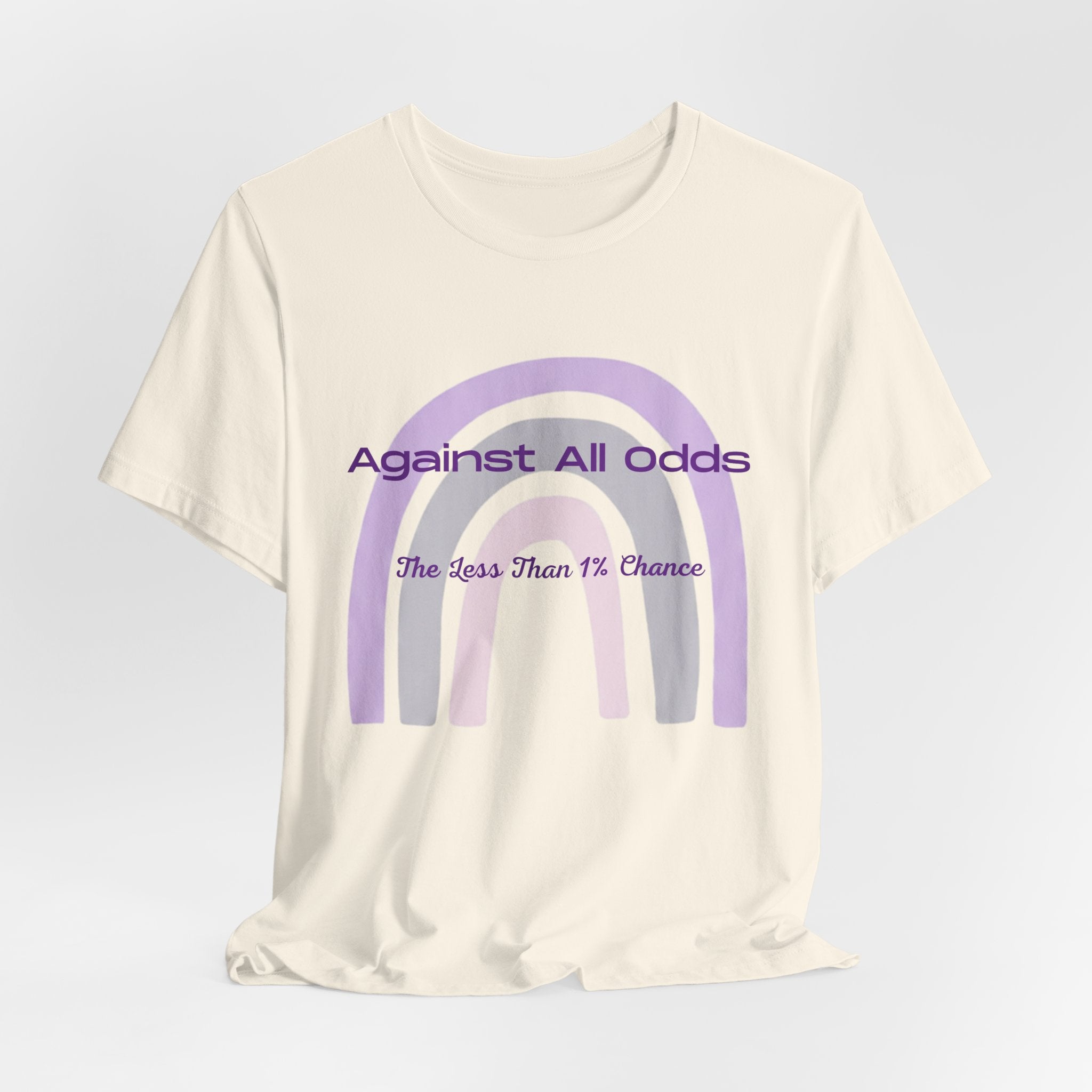 T-Shirt — "Against All Odds" Lavender Rainbow Inspirational Tee