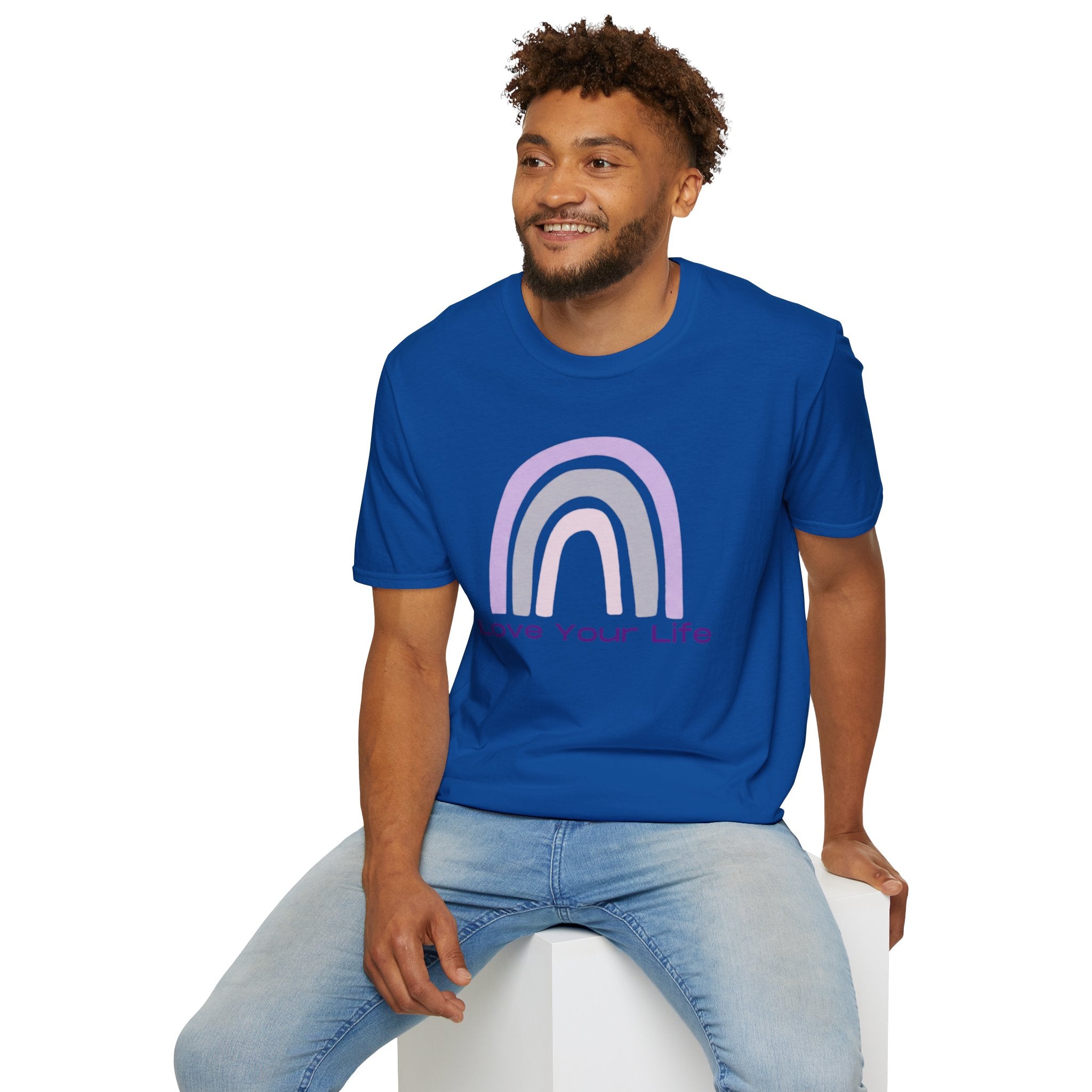 Love Your Life Rainbow T-Shirt — Pastel Positive Affirmation Tee
