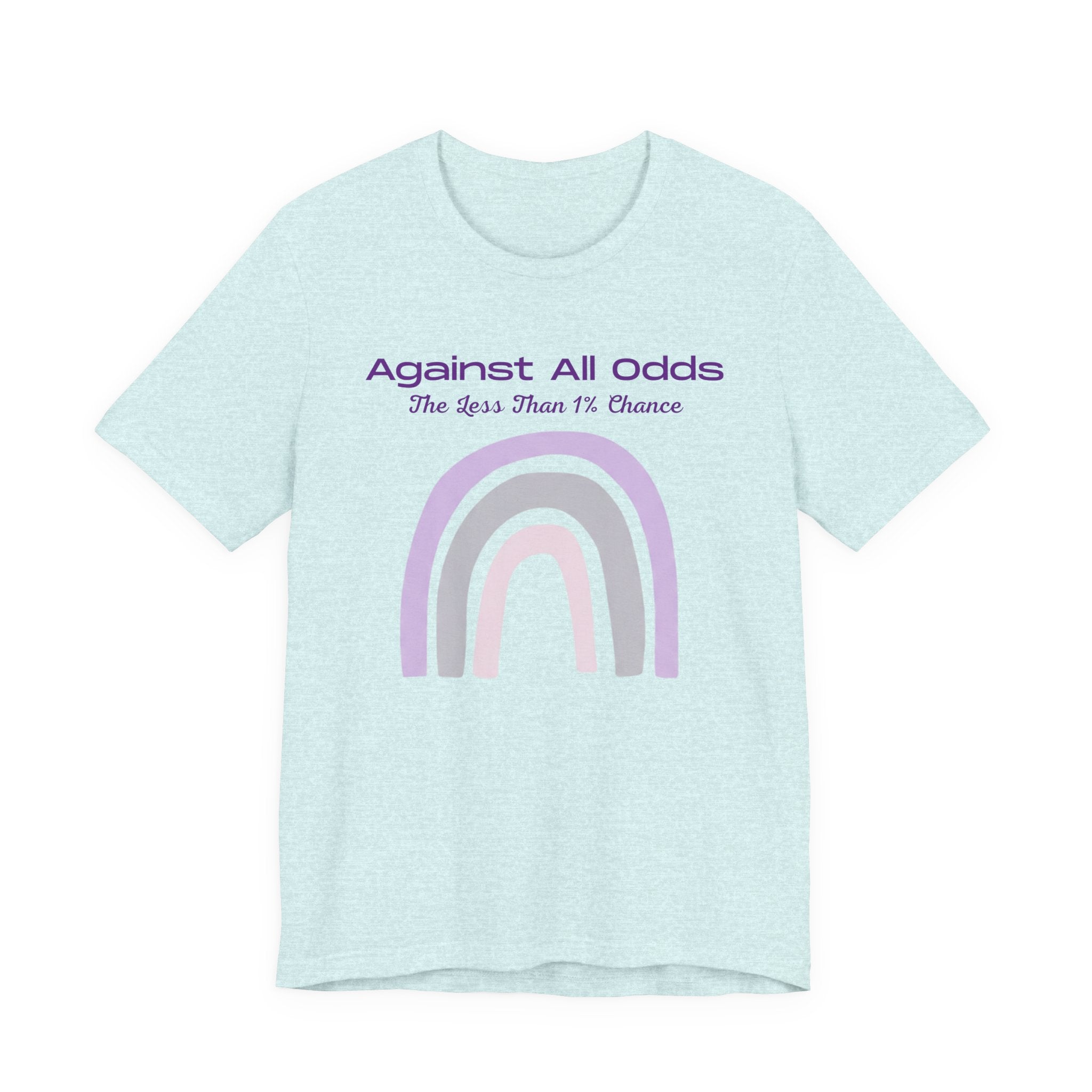 Against All Odds Rainbow Tee – Inspirational Pastel Graphic Shirt