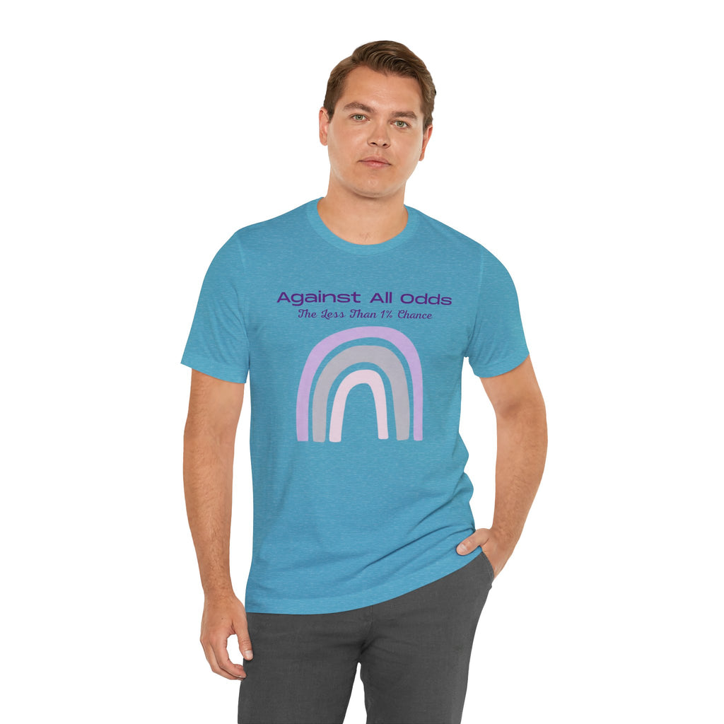 Against All Odds Rainbow Tee – Inspirational Pastel Graphic Shirt