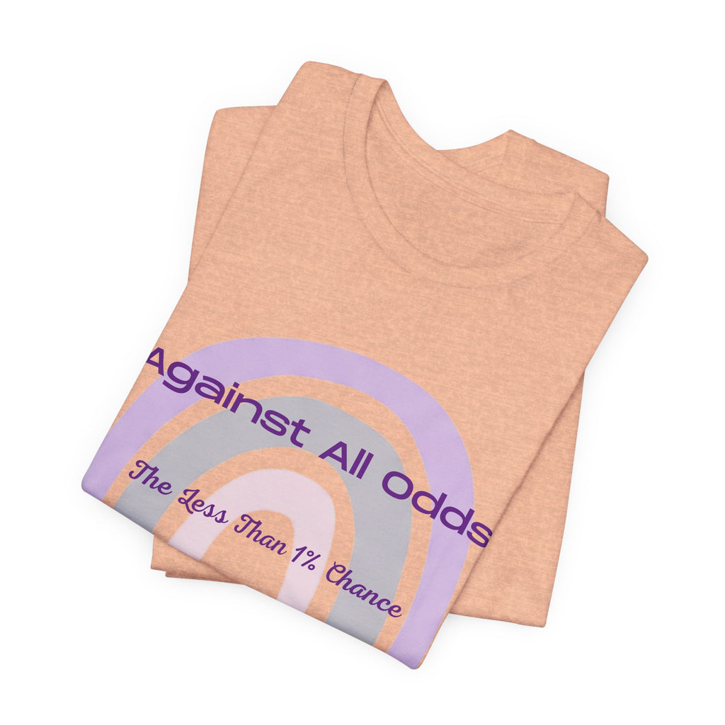 T-Shirt — "Against All Odds" Lavender Rainbow Inspirational Tee