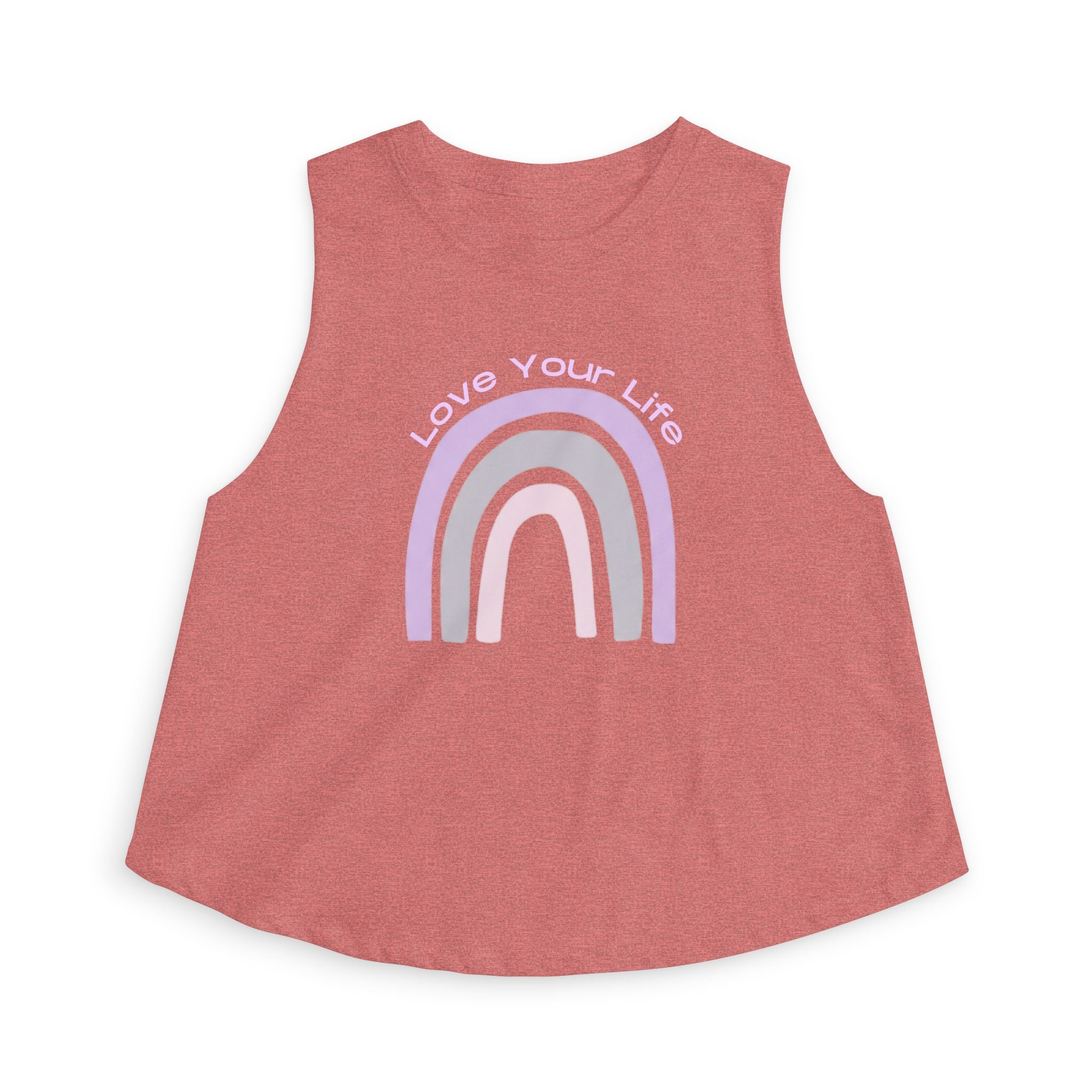 Love Your Life Rainbow Crop Top — Pastel Positive Women's Tank