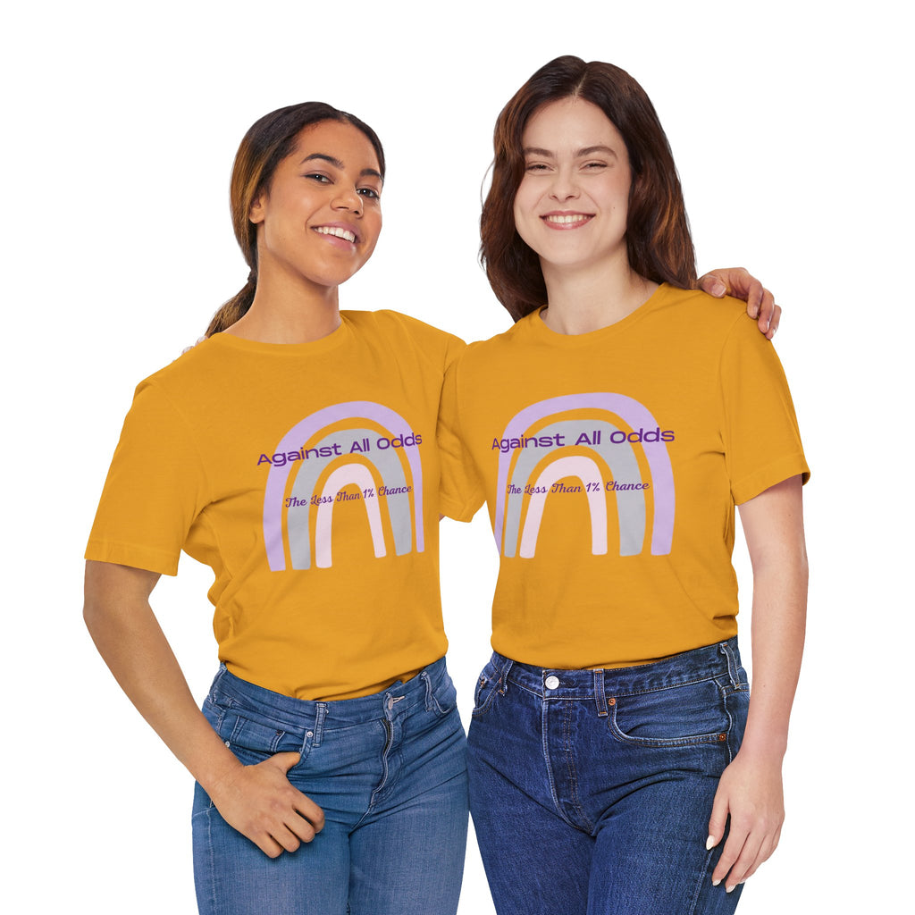 T-Shirt — "Against All Odds" Lavender Rainbow Inspirational Tee